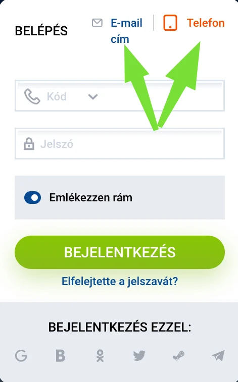 Mostbet belépés e-mail és telefon választással